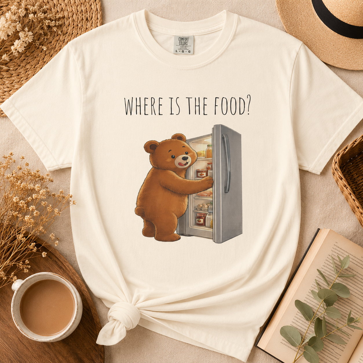 Where Is the Food? Bear Shirt | Cute Hungry Bear T-shirt, Food Lover Graphic Tee