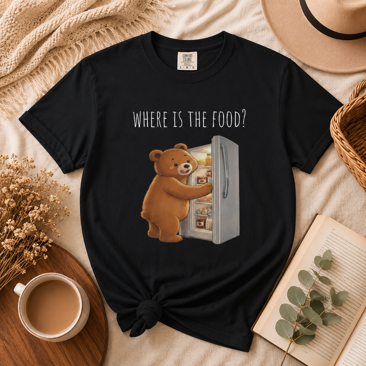 Where Is the Food? Bear Shirt | Cute Hungry Bear T-shirt, Food Lover Graphic Tee