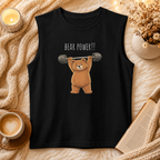 Bear Power Muscle Tank | Cute Gym Bear Shirt | Cute Workout Tank | Unisex Sleeveless Fitness Top | Gift for Gym Lovers