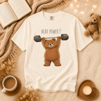 Bear Power Gym Shirt, Cute Weightlifting Bear T-Shirt, Funny Workout Tee, Fitness Lover Gift, Gym Bear Graphic Tee