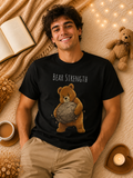 Bear Strength Gym Shirt, Cute Weightlifting Bear T-Shirt, Funny Workout Tee, Fitness Lover Gift, Gym Bear Graphic Tee