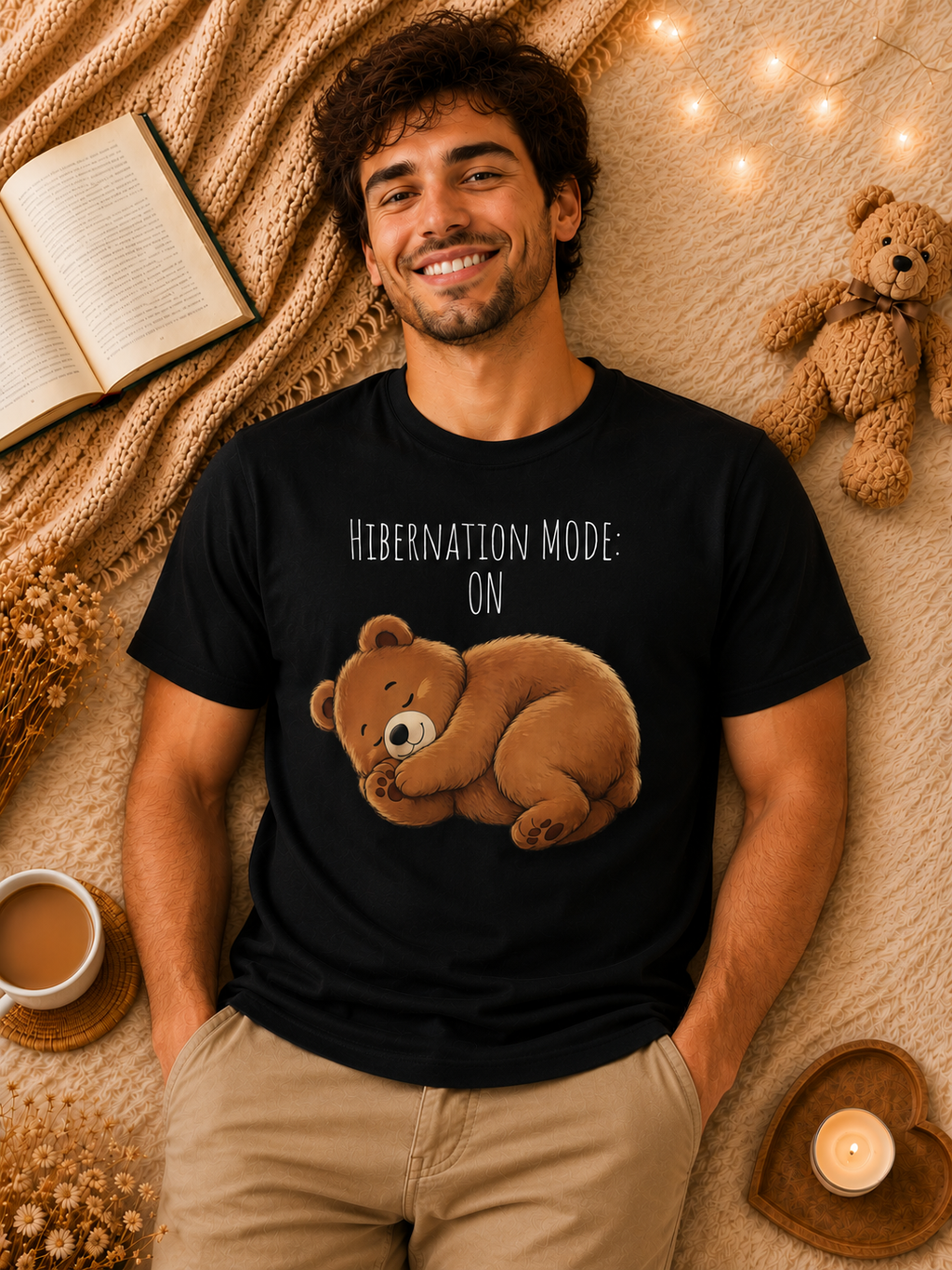 Hibernation Mode Shirt, Cute Sleeping Bear Shirt, Funny Bear Graphic Tee, Bear Lover Gift, Cozy Animal Lover T Shirt