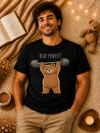 Bear Power Gym Shirt, Cute Weightlifting Bear T-Shirt, Funny Workout Tee, Fitness Lover Gift, Gym Bear Graphic Tee