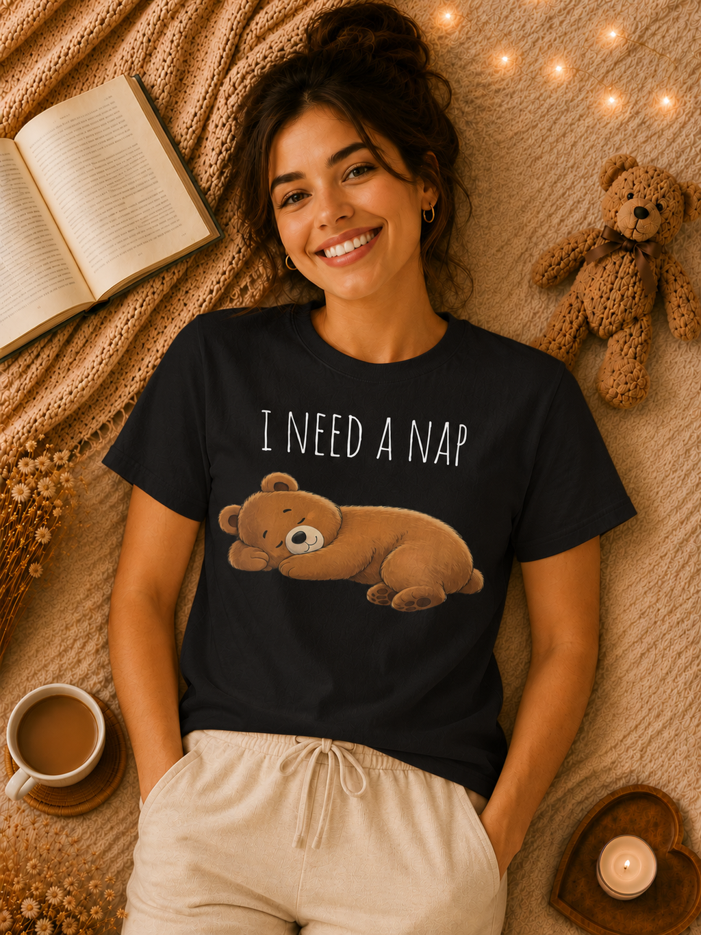 I Need a Nap Bear Shirt, Cute Sleeping Bear T-Shirt, Cozy Animal Graphic Tee, Funny Sleep Lover Gift, Unisex Comfort Colors Tee