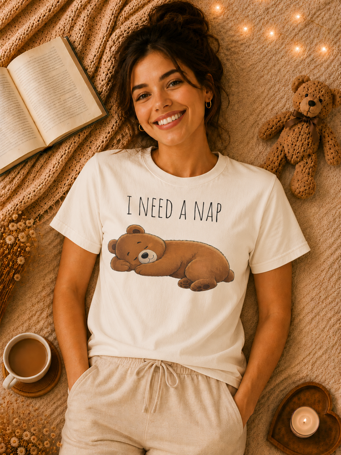 I Need a Nap Bear Shirt, Cute Sleeping Bear T-Shirt, Cozy Animal Graphic Tee, Funny Sleep Lover Gift, Unisex Comfort Colors Tee