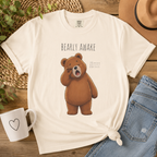 Bearly Awake Bear T-Shirt | Cute Funny Bear Graphic Tee | Unisex Comfort Colors Shirt | Sleepy Bear Gift
