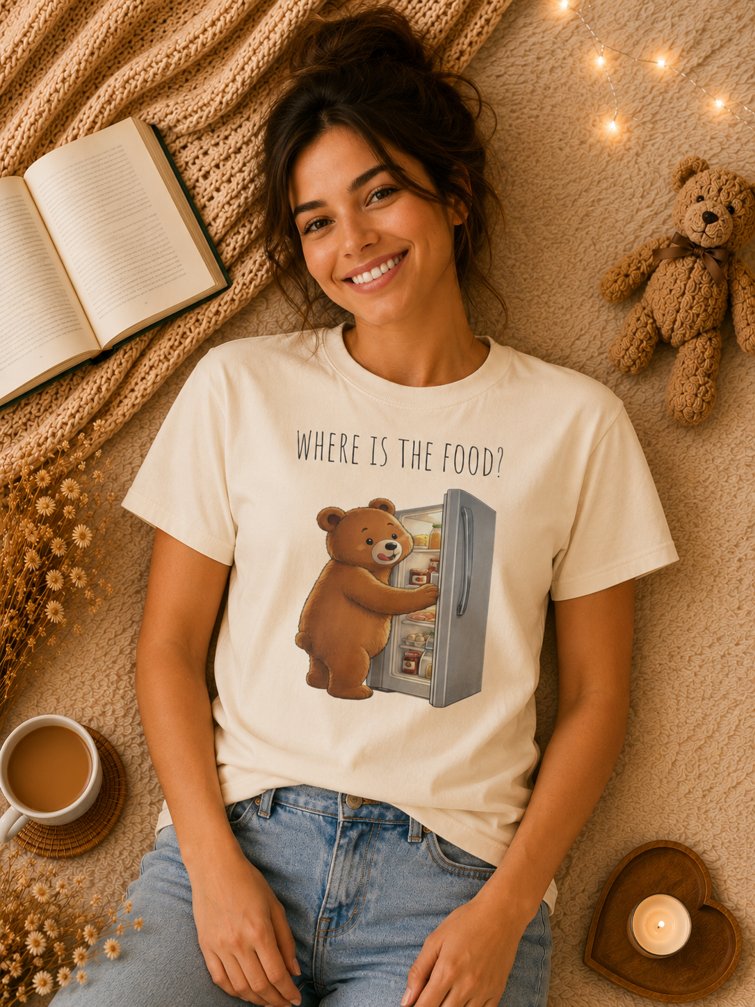 Where Is the Food? Bear Shirt | Cute Hungry Bear T-shirt, Food Lover Graphic Tee