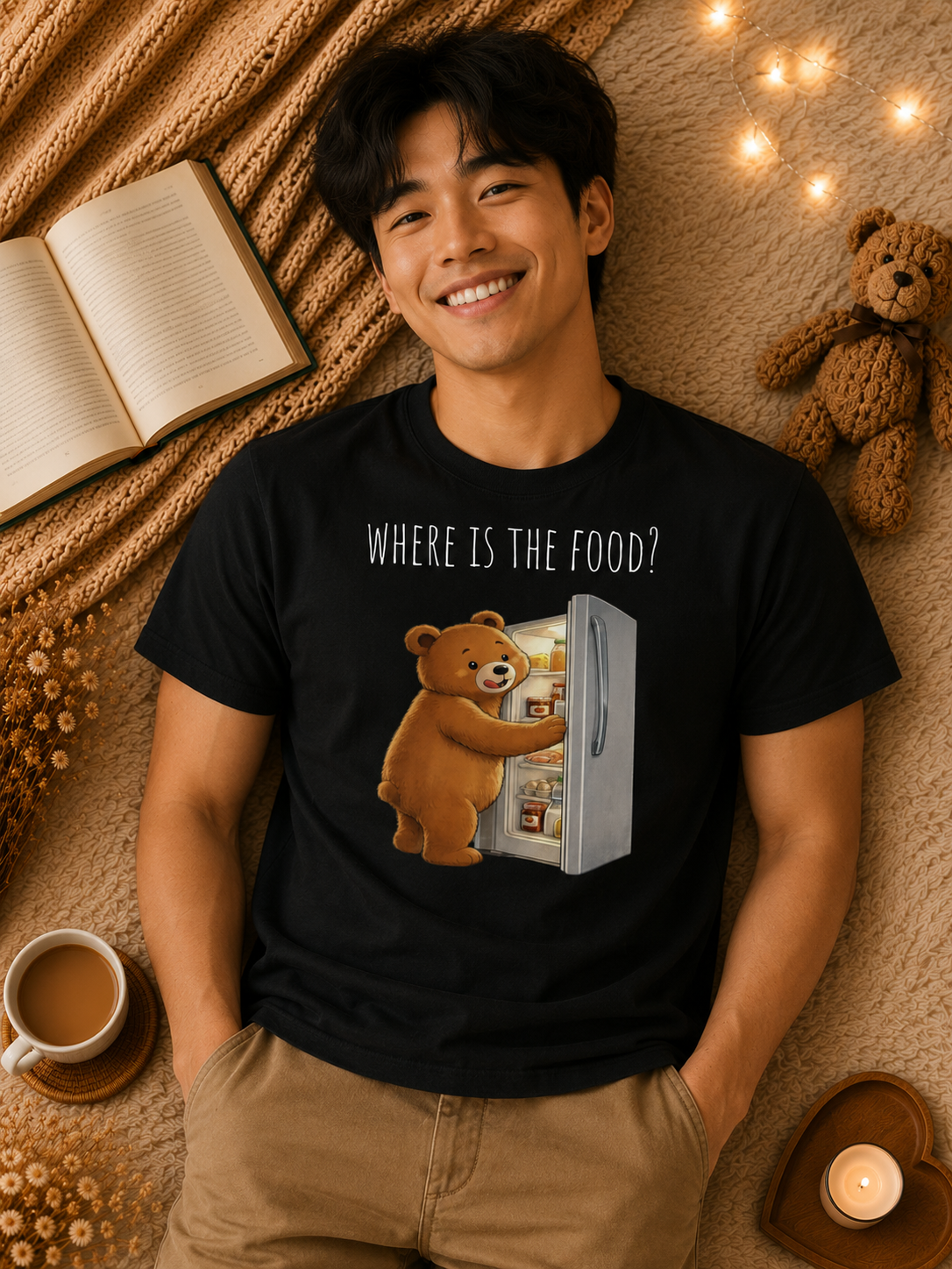 Where Is the Food? Bear Shirt | Cute Hungry Bear T-shirt, Food Lover Graphic Tee