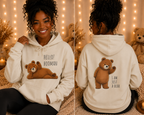 Hello Hooman Bear Hoodie | Cute Bear Graphic Unisex Hoodie | Cozy Animal Lover Gift