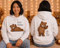 Hello Hooman Bear Hoodie | Cute Bear Graphic Unisex Hoodie | Cozy Animal Lover Gift