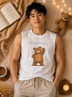 Unleash Your Bear Strength Muscle Tank Top | Cute Gym Bear Shirt | Cute Workout Tank | Unisex Sleeveless Fitness Top | Gift for Gym Lovers