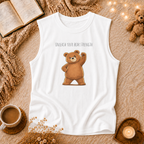 Unleash Your Bear Strength Muscle Tank Top | Cute Gym Bear Shirt | Cute Workout Tank | Unisex Sleeveless Fitness Top | Gift for Gym Lovers