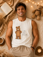 Cute Bear Muscle Tank Top | Cute Gym Bear Shirt | Cute Workout Tank | Unisex Sleeveless Fitness Top | Gift for Gym Lovers