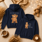 I Can. I Will. Watch Me. Kids Hoodie | Motivational Bear Hoodie | Cute Bear Graphic Hoodie | Cute Bear Hoodie for Kids | Ages 4-14