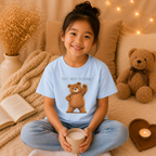 Today's Mood: Unstoppable Cute Bear Kids T-Shirt | Motivational Bear Graphic Tee | Youth XS-XL | Ages 4-14