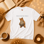 Unleash Your Bear Strength Cute Bear Kids T-Shirt | Motivational Bear Graphic Tee | Youth XS-XL | Ages 4-14