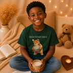 Unleash Your Bear Strength Cute Bear Kids T-Shirt | Motivational Bear Graphic Tee | Youth XS-XL | Ages 4-14