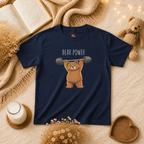 Bear Power Cute Bear Kids T-Shirt | Motivational Bear Graphic Tee | Youth XS-XL | Ages 4-14