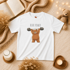 Bear Power Cute Bear Kids T-Shirt | Motivational Bear Graphic Tee | Youth XS-XL | Ages 4-14