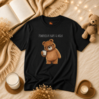 Powered by Naps & Milk Cute Bear Kids T-Shirt |  Bear Graphic Tee | Youth XS-XL | Ages 4-14