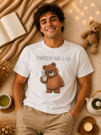 Powered By Naps & Tea Bear Shirt | Cute Tea Lover T-Shirt | Cozy Bear Graphic Tee | Book Lover Gift | Unisex Comfort Colors Tee