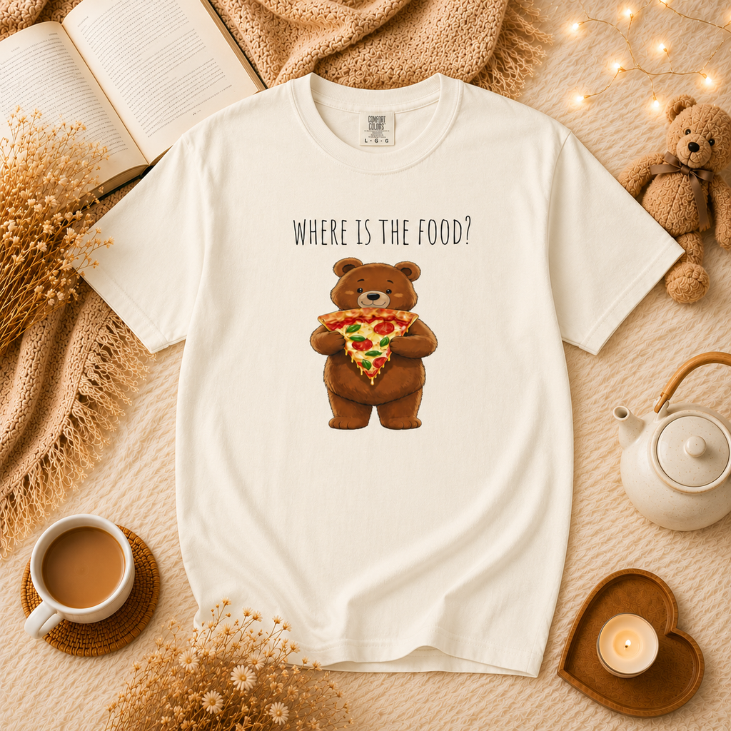 Where Is the Food? Bear Shirt | Cute Hungry Bear T-shirt, Food Lover Graphic Tee