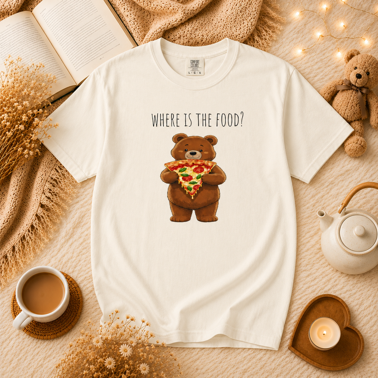 Where Is the Food? Bear Shirt | Cute Hungry Bear T-shirt, Food Lover Graphic Tee