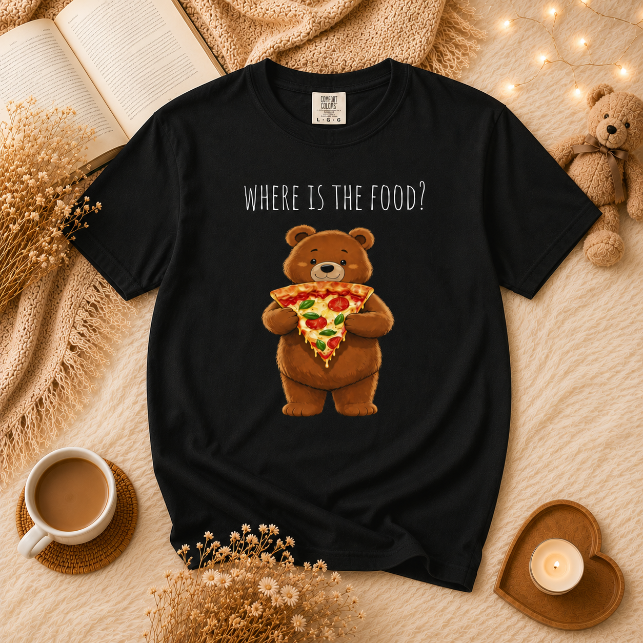 Where Is the Food? Bear Shirt | Cute Hungry Bear T-shirt, Food Lover Graphic Tee