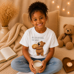Will Do Anything for Snacks Kids T-Shirt |  Bear Graphic Tee | Youth XS-XL | Ages 4-14