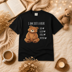 I Am Just a Bear T-Shirt – Eat Sleep Chill Repeat Cute Bear Graphic Tee I Funny Bear Graphic Tee I Bear Lover Gift I Cozy Animal Lover T Shirt