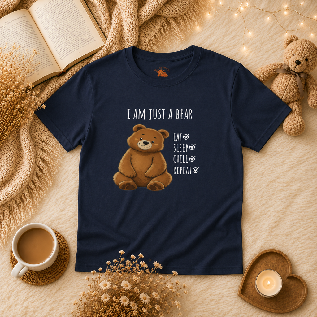 I Am Just a Bear Kids T-Shirt |  Bear Graphic Tee | Youth XS-XL | Ages 4-14