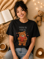Sending You a Bear Hug T-Shirt Cute Bear Tee I Heart Warming Graphic Tee, Bear Lover Gift, Cozy Animal Lover T Shirt