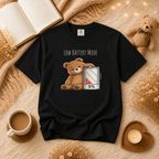 Low Battery Mode Cute Bear T-Shirt I Cute Bear Tee I Heart Warming Graphic Tee, Bear Lover Gift, Cozy Animal Lover T Shirt
