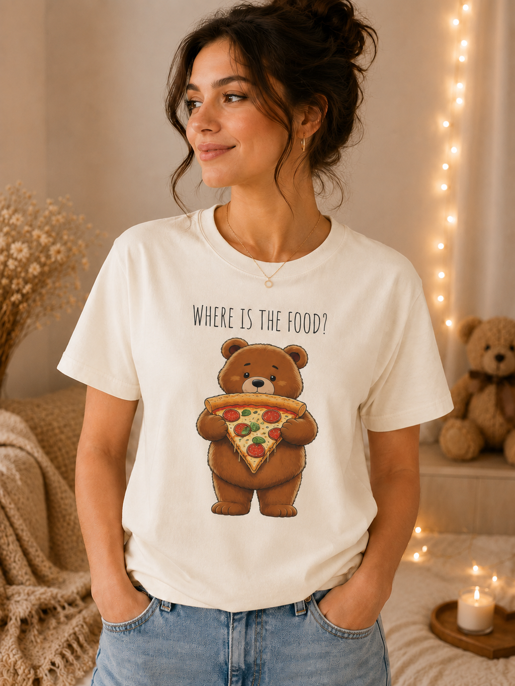 Where Is the Food? Bear Shirt | Cute Hungry Bear T-shirt, Food Lover Graphic Tee