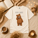 Bearly Awake Bear T-Shirt | Cute Funny Bear Graphic Tee | Unisex Comfort Colors Shirt | Sleepy Bear Gift