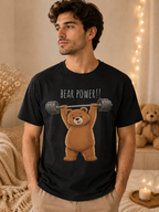 Bear Power Gym Shirt, Cute Weightlifting Bear T-Shirt, Funny Workout Tee, Fitness Lover Gift, Gym Bear Graphic Tee
