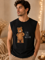 Cute Bear Muscle Tank Top | Cute Gym Bear Shirt | Cute Workout Tank | Unisex Sleeveless Fitness Top | Gift for Gym Lovers