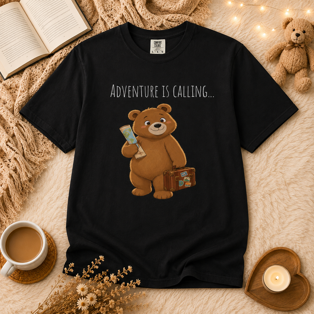 Adventure Is Calling Bear T-Shirt | Cute Travel Bear Shirt | Bear Graphic Tee | Unisex Bear Lover Gift