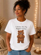 Calories Are My Biggest Enemy T-Shirt| Cute Bear Graphic Tee | Unisex Bear Lover Gift