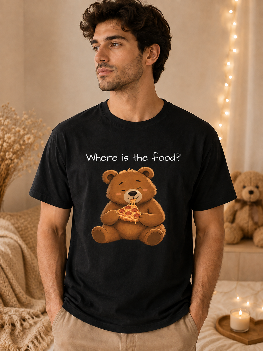 Where Is the Food? Bear Shirt | Cute Hungry Bear T-shirt, Food Lover Graphic Tee