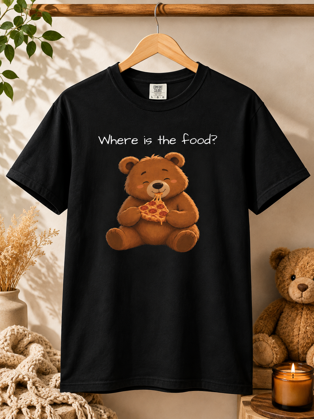 Where Is the Food? Bear Shirt | Cute Hungry Bear T-shirt, Food Lover Graphic Tee