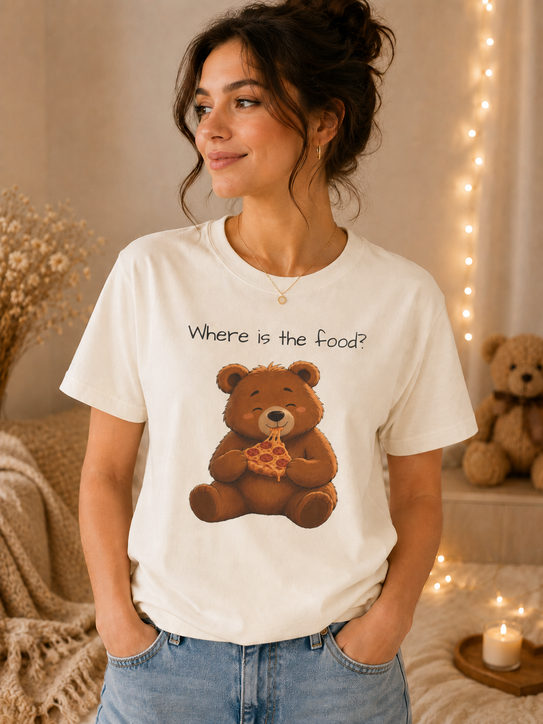 Where Is the Food? Bear Shirt | Cute Hungry Bear T-shirt, Food Lover Graphic Tee