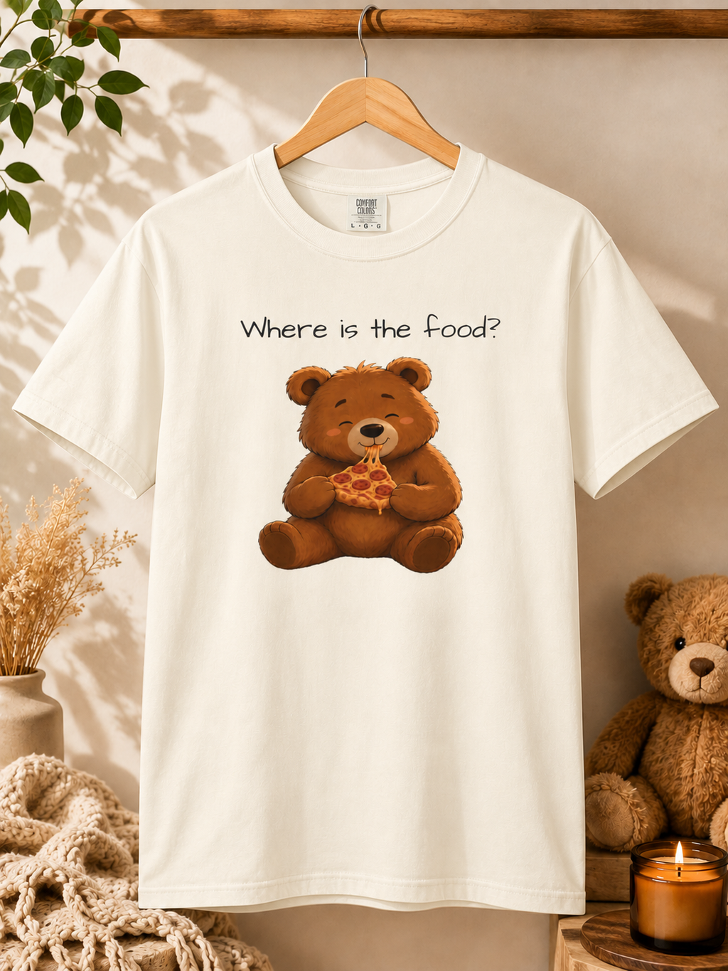 Where Is the Food? Bear Shirt | Cute Hungry Bear T-shirt, Food Lover Graphic Tee