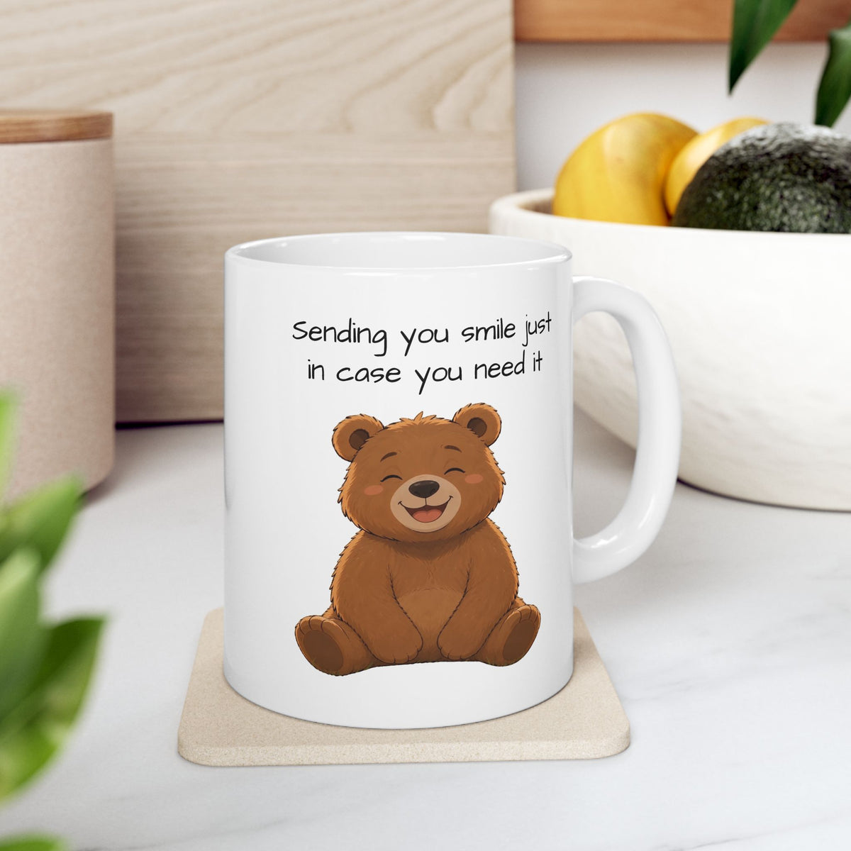 Cute Smiling Bear Mug | Cute Sleepy Bear Coffee Cup Coffee Mug 11oz, 15oz, I Bear Lover Gift, Cozy Tea Cup