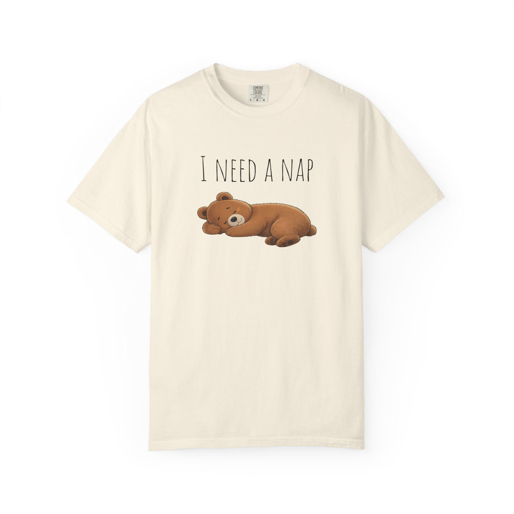 I Need a Nap Bear Shirt, Cute Sleeping Bear T-Shirt, Cozy Animal Graphic Tee, Funny Sleep Lover Gift, Unisex Comfort Colors Tee