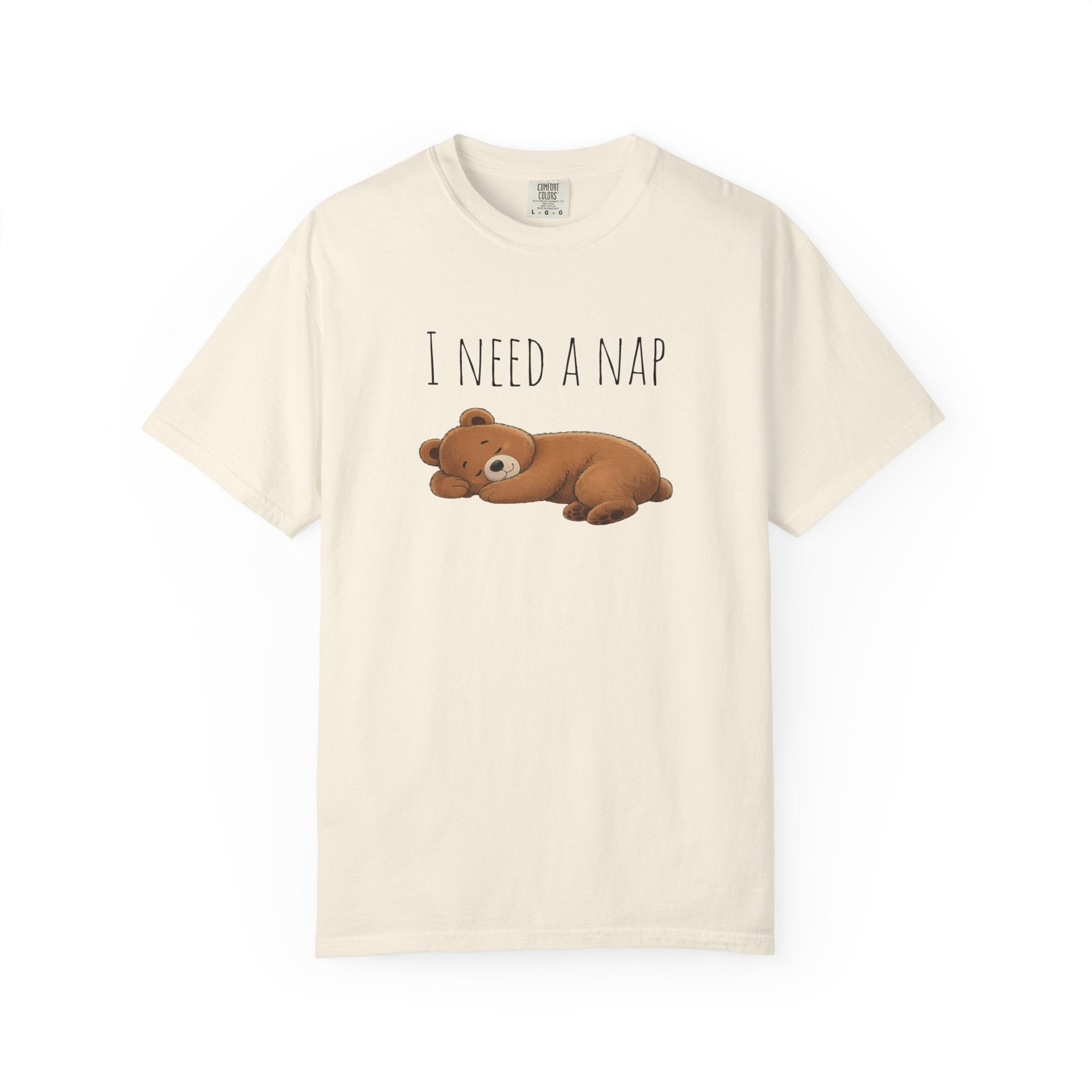 I Need a Nap Bear Shirt, Cute Sleeping Bear T-Shirt, Cozy Animal Graphic Tee, Funny Sleep Lover Gift, Unisex Comfort Colors Tee