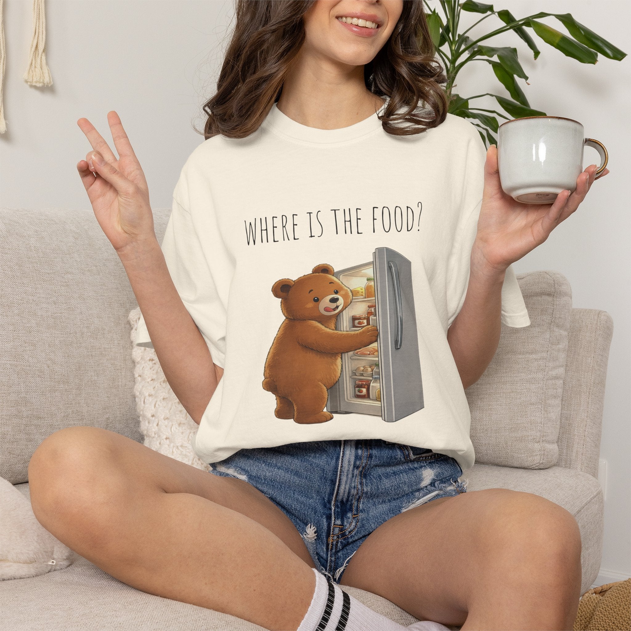 Where Is the Food? Bear Shirt | Cute Hungry Bear T-shirt, Food Lover Graphic Tee