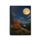 Moonlit Mountain Bear Notebook, Woodland Bear Spiral Notebook, Cozy Stationery Gift, Notebook Gift