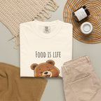 Cute Bear Shirt Food Is Life Tee, Funny Bear Graphic T-Shirt, Honey Bear Shirt, Foodie Gift, Bear Lover Gift, Unisex Animal Tee