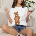 I Can I Will Watch Me Bear Shirt | Cute Motivational Teddy Bear T-Shirt | Positive Mindset Shirt | Unisex Bear Lover Gift